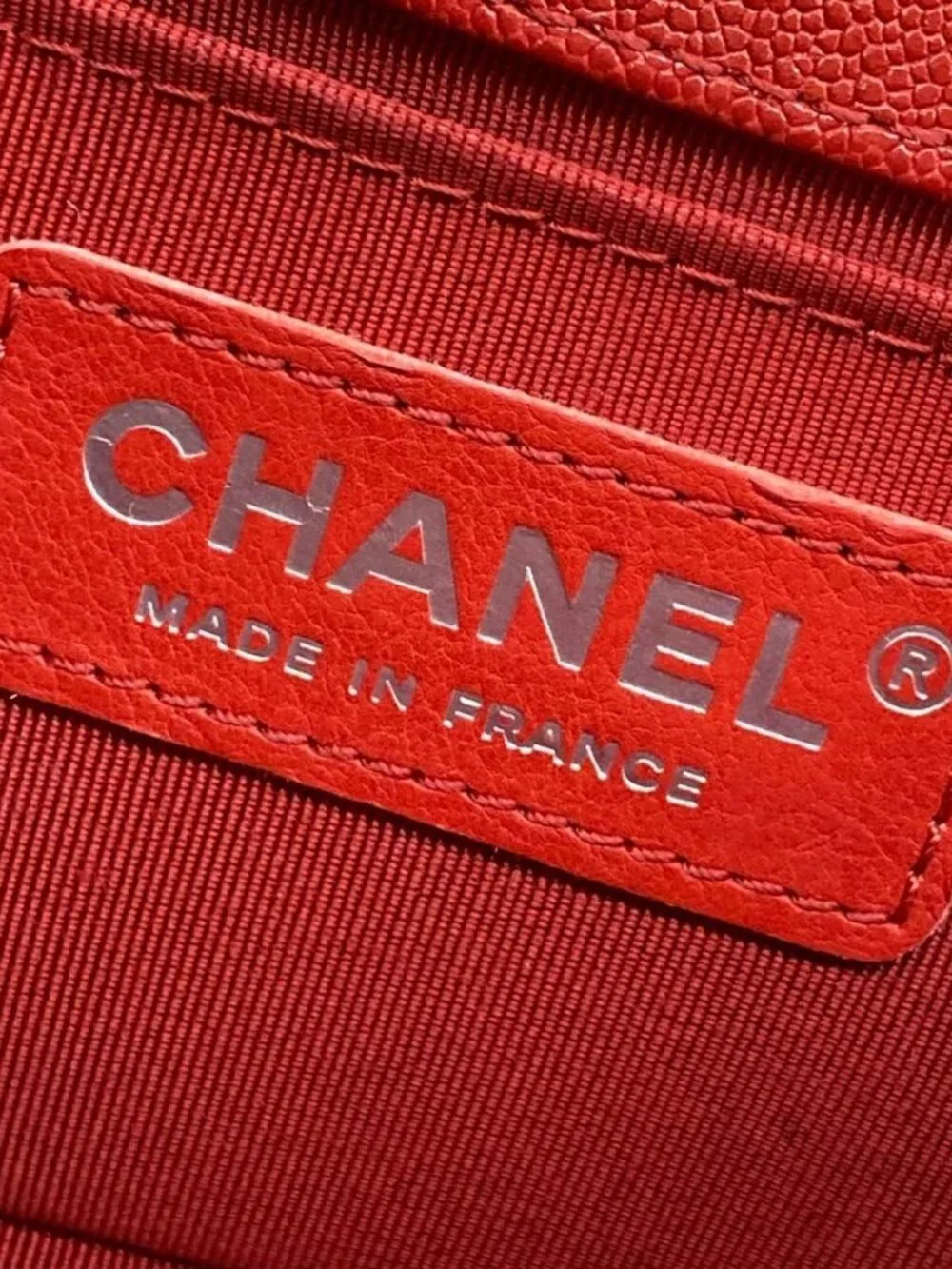CHANEL Boy Chanel - Red Calfskin Shoulder Bag